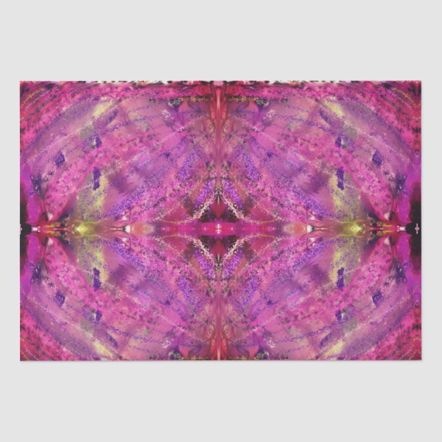 Mousseline Papier de tissu abstrait rose et violet (Recto)
