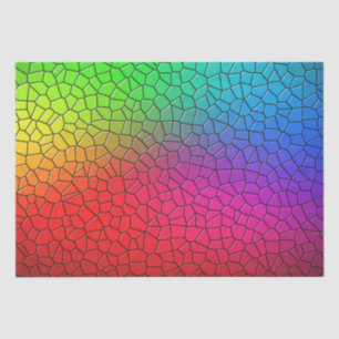 Mousseline papier de tissu arc-en-ciel en mosaïque