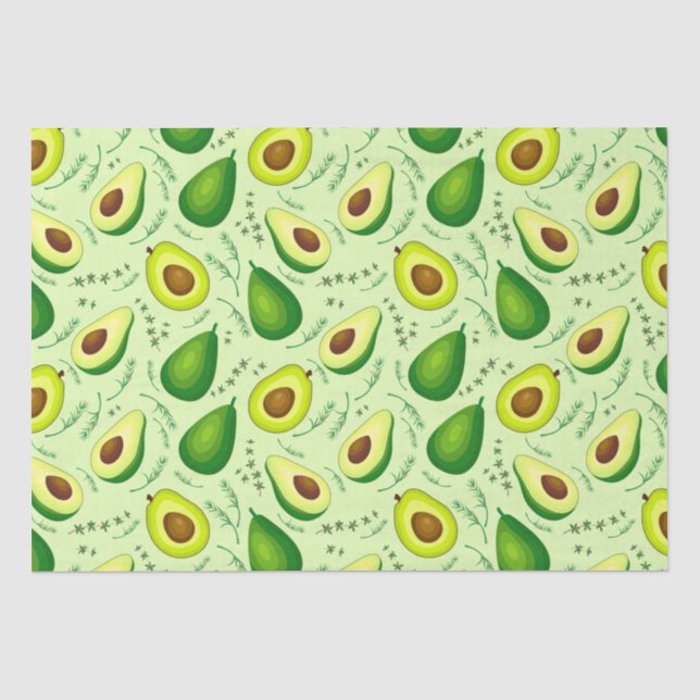 Mousseline Papier de tissu Avocado (Recto)