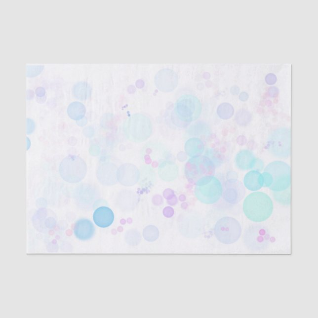 Mousseline Papier de tissu Blue Bubles (Recto)