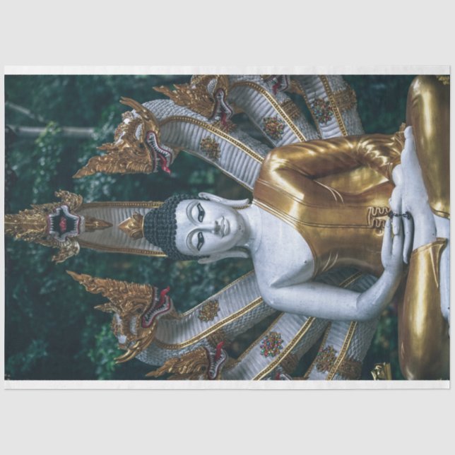 Mousseline papier de tissu de bouddha antique (Recto)