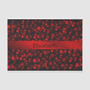 Mousseline papier de tissu de coeur rouge