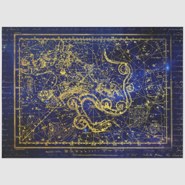 Mousseline papier de tissu de constellation de dragon (Recto)
