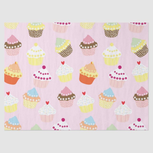 Mousseline papier de tissu de cupcakes (Recto)