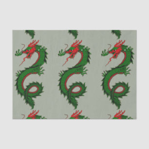 Mousseline Papier de tissu de dragon chinois