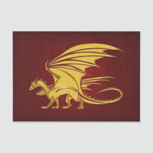 Mousseline Papier de tissu de dragon imaginaire
