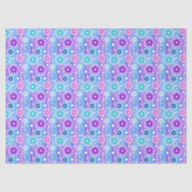Mousseline papier de tissu de fleurs de neige (Recto)