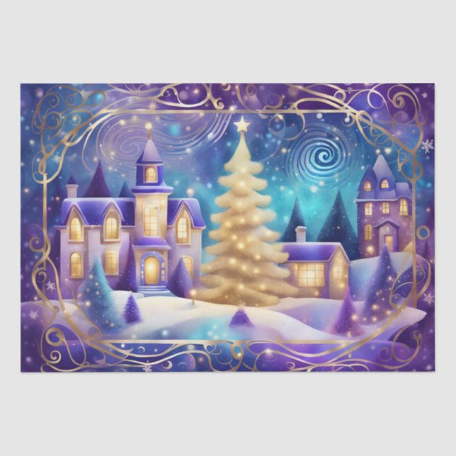 Mousseline papier de tissu de la mairie de noël (Recto)