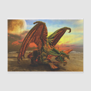 Mousseline papier de tissu de monstre dragon