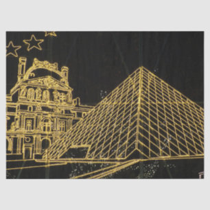 Mousseline papier de tissu de noël louvre