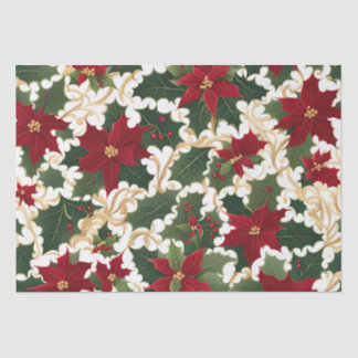 Mousseline papier de tissu de noël plante