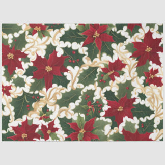 Mousseline papier de tissu de noël plante