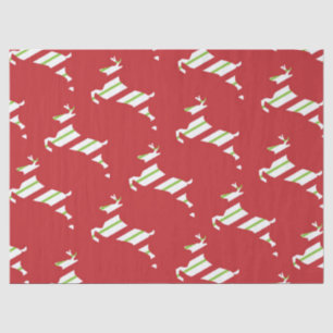 Mousseline papier de tissu de rennes de noël