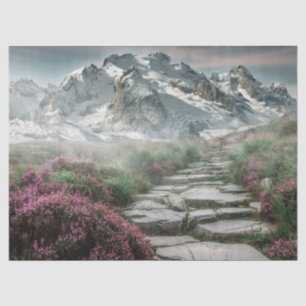 Mousseline papier de tissu de sentier de montagne