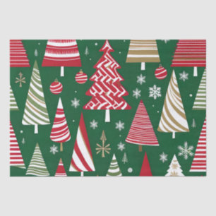 Mousseline papier de tissu de terre de l'arbre de noël