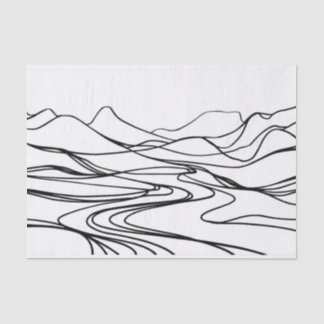 Mousseline Papier de tissu de tranquillité zen monochromatiqu