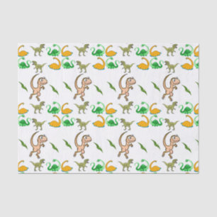 Mousseline Papier de tissu décoratif Dinosaur