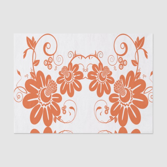 Mousseline Papier de tissu décoratif floral (Recto)