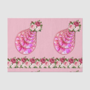 Mousseline Papier de tissu décoratif Floral