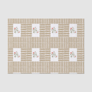 Mousseline Papier de tissu décoratif Floral