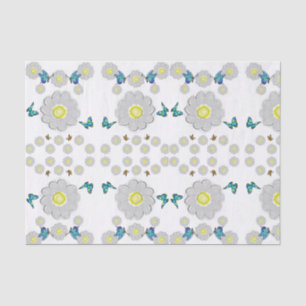 Mousseline Papier de tissu décoratif Floral