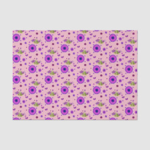 Mousseline Papier de tissu décoratif Floral