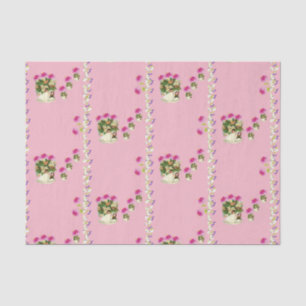 Mousseline Papier de tissu décoratif Floral