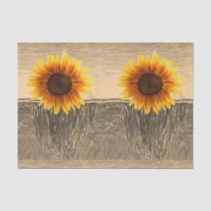 Mousseline Papier de tissu décoratif Tournesol