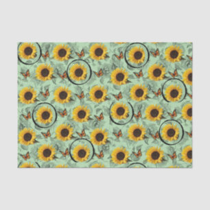 Mousseline Papier de tissu décoratif Tournesol