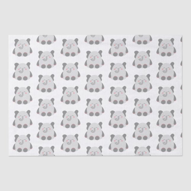 Mousseline Papier de tissu d'éléphant de style kawaii mou (Recto)