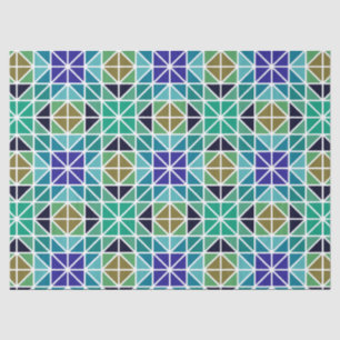 Mousseline papier de tissu en mosaïque triangles
