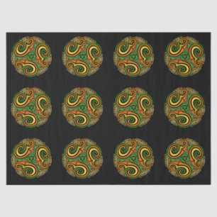 Mousseline papier de tissu en spirales celtiques