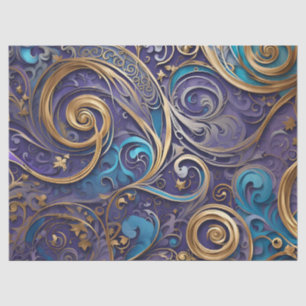 Mousseline papier de tissu en spirales de filigree