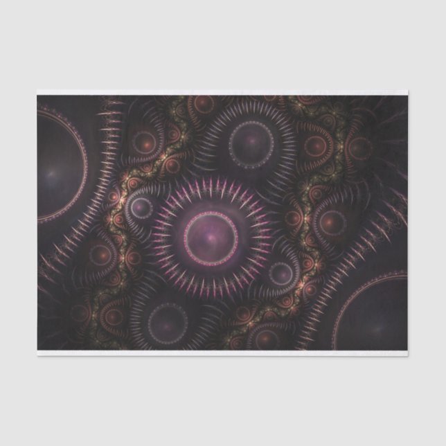 Mousseline papier de tissu fractal violet (Recto)