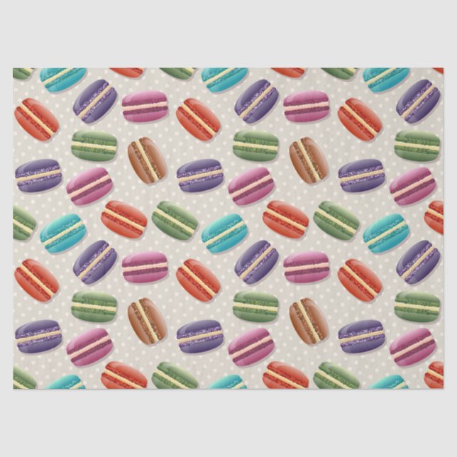 Mousseline papier de tissu macarons (Recto)