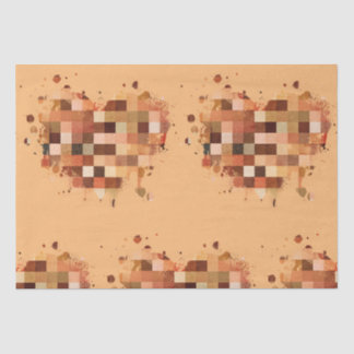 Mousseline Papier de tissu One World Heart