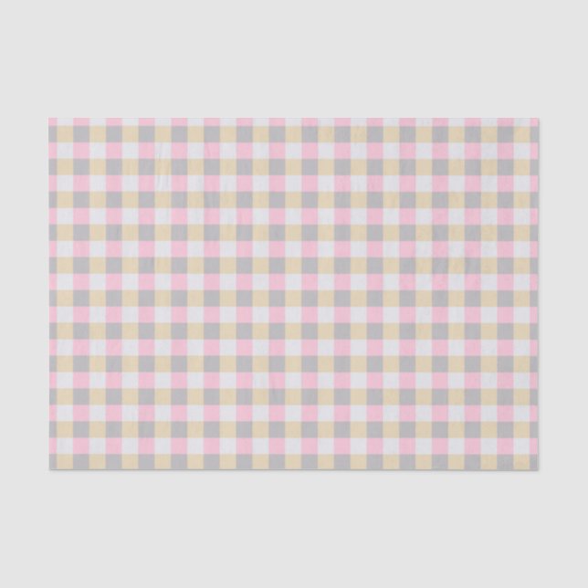 Mousseline Papier de Tissu Pâté En vichy (Recto)