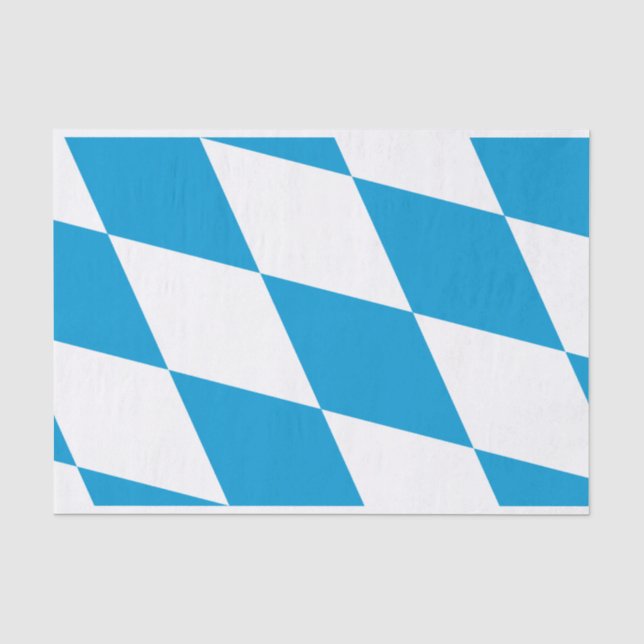 Mousseline Papier de tissu patriotique avec drapeau de Bavièr (Recto)
