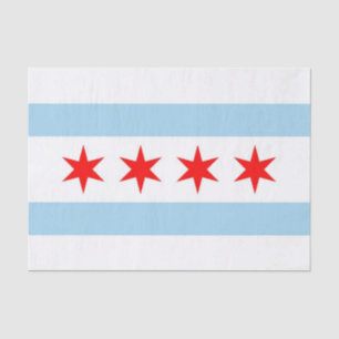 Mousseline Papier de tissu patriotique avec drapeau de Chicag