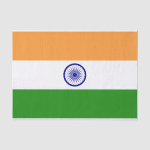 Mousseline Papier de tissu patriotique avec drapeau de l'Inde