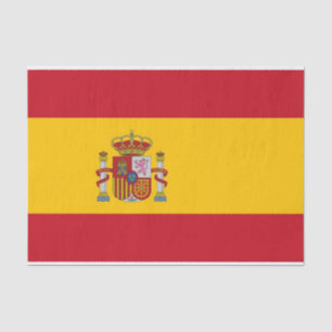 Mousseline Papier de tissu patriotique avec drapeau d'Espagne