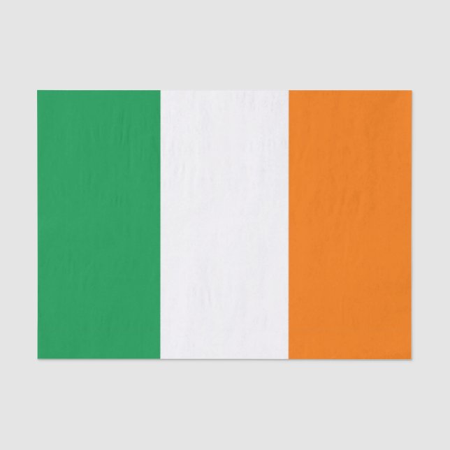 Mousseline Papier de tissu patriotique avec drapeau d'Irlande (Recto)