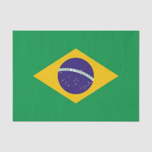 Mousseline Papier de tissu patriotique avec drapeau du Brésil