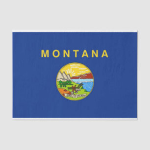 Mousseline Papier de tissu patriotique avec drapeau Montana, 