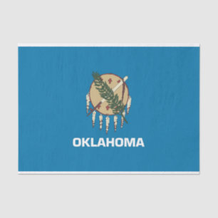 Mousseline Papier de tissu patriotique avec drapeau Oklahoma,