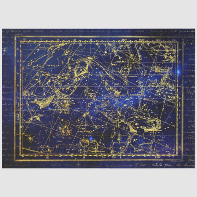 Mousseline papier de tissu persée et andromeda constellation (Recto)