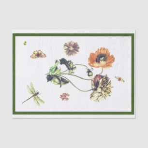 MOUSSELINE PAPIER DE TISSU PERSONNALISÉ ET INSECTES