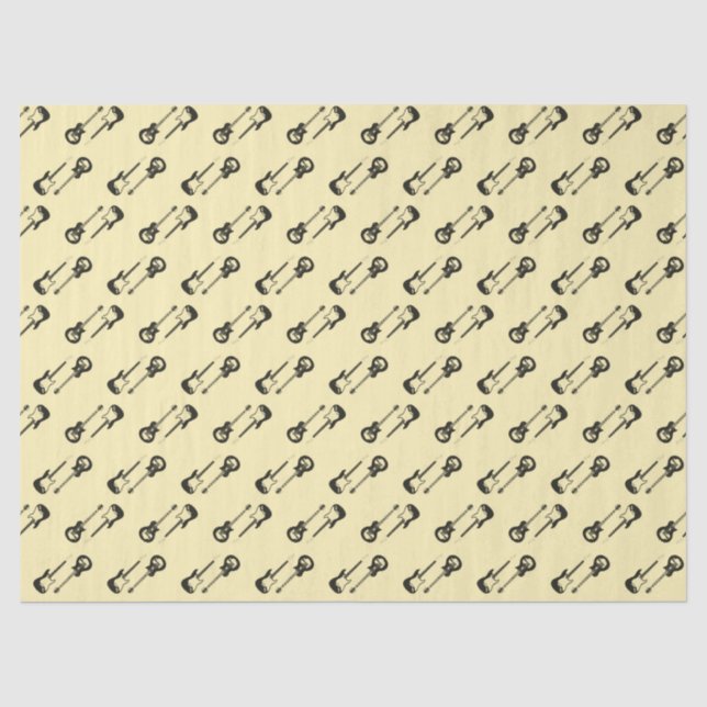 Mousseline papier de tissu pour corps de guitare (Recto)