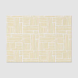 Mousseline Papier de tissu rayé d'encre jaune