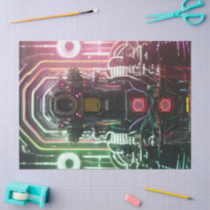 Mousseline Papier de tissu Robot 1